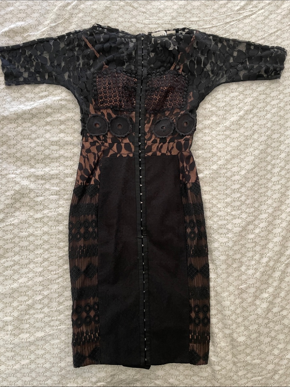 Byron Lars x Anthropologie | Carissima Sheath Black Lace Dress